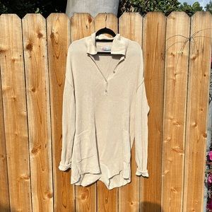 FREE PEOPLE Beach Picnic Sweater Romper, size Large